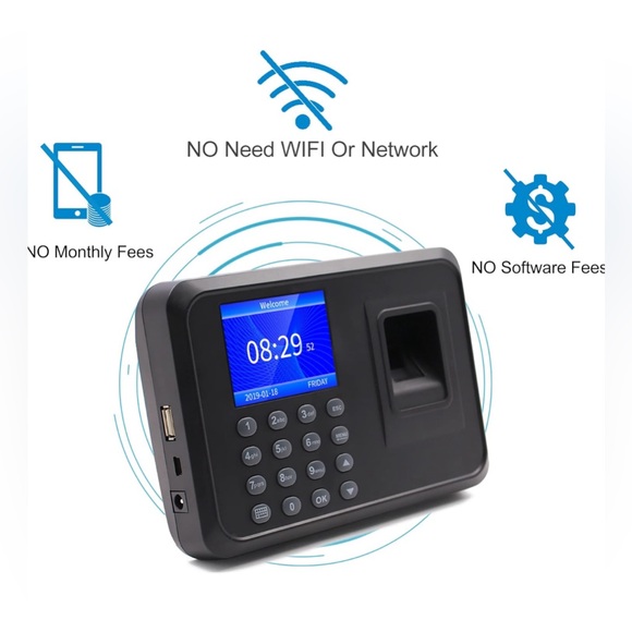 KAZNTCC Fingerprint Time Clock System - Picture 10 of 11